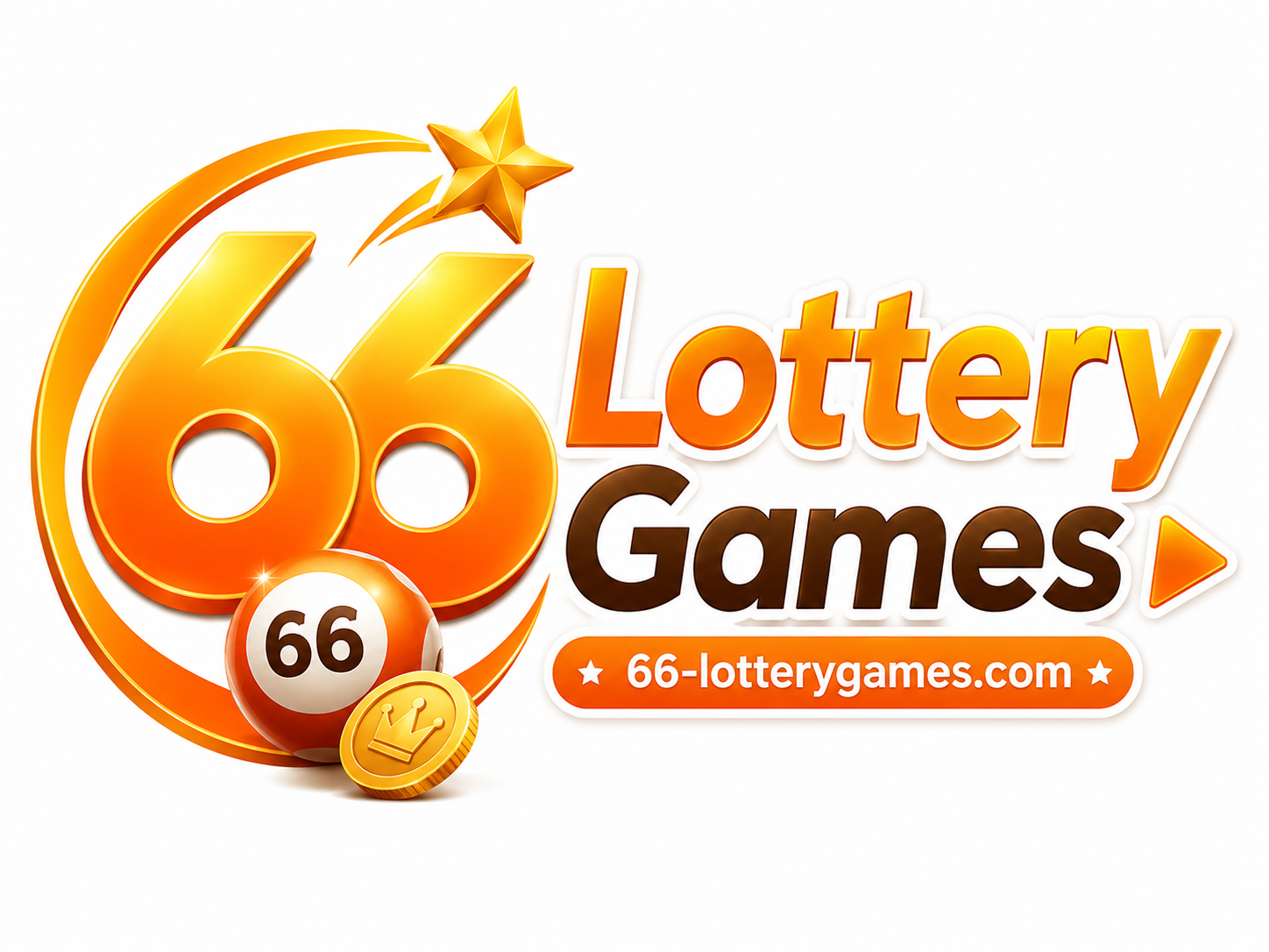66 Lottery Games logo in orange and gold